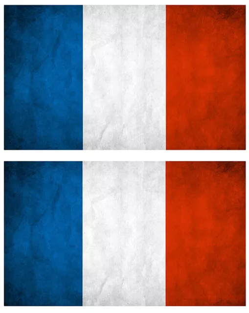 2 x STICKER DRAPEAU FRANCE FRANCAIS FRENCH FLAG AUTOCOLLANT DA160