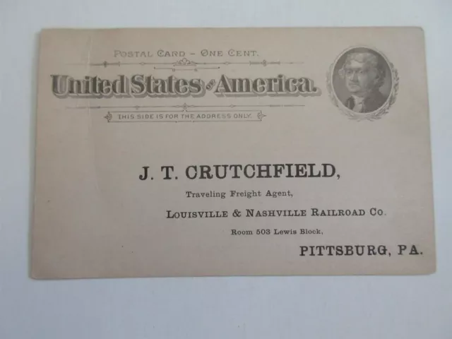 Vintage L&N Louisville & Nashville RAILROAD POSTCARD form J. T. Crutchfield