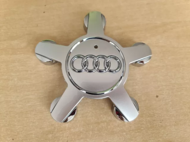 1x Audi Alloy Wheel Centre Cap Star Spider Silver 4f0601165n 135mm