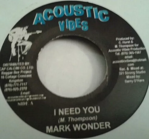 Mark Wonder - I Need You (7")