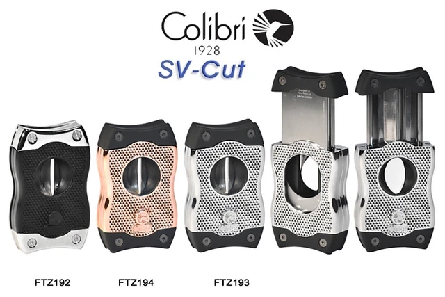 Tagliasigari Colibri Lama A V E Ghigliottina Cigar Cutter Sv-Cut 2 Lame Fvz192