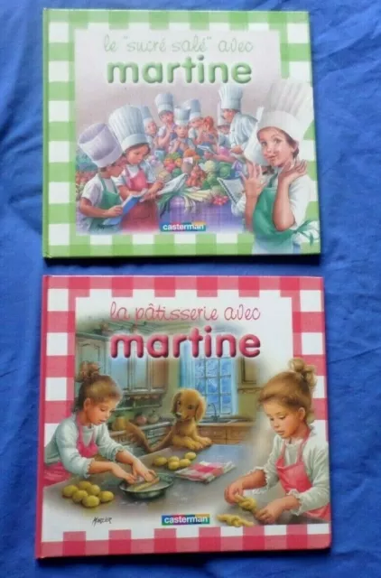 2 livres de cuisine avec MARTINE/Marcel Marlier /La pâtisserie et le sucré-salé*