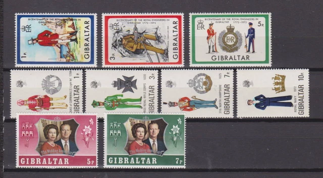 Gibraltar postfrisch Jahrgang 1972  ohne MiNr. 293-294  siehe Bild