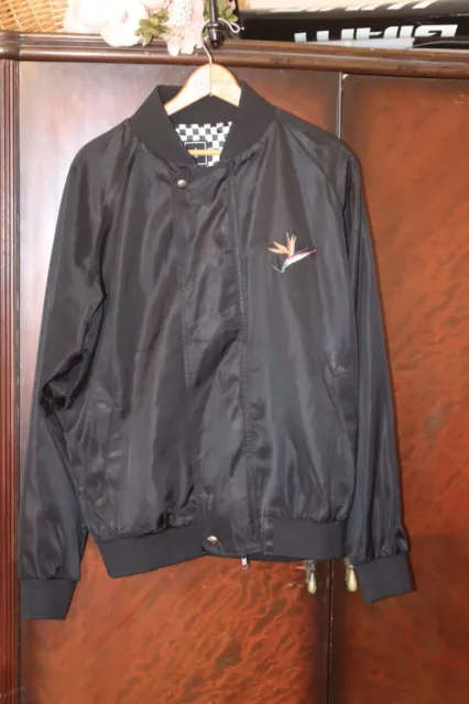 Hotel 1171 Birds of Paradise - Paradise Hotel Shiny Bomber Black Jacket Men's LG