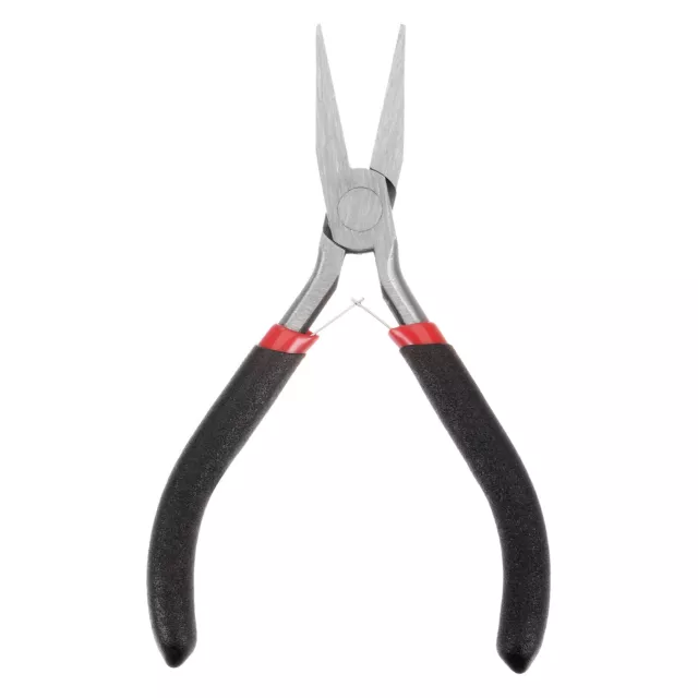 Mini Flat Nose Pliers 4.5" Smooth Jaw Precision Cutters with Black Handle
