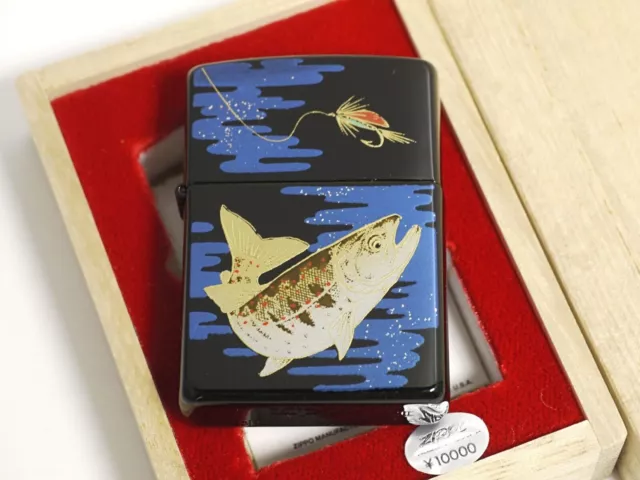 Zippo Maki-E Trout Ral Gold Leaf Japan 04958