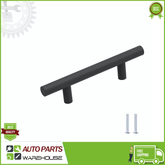 10X Black T Bar Cupboard Cabinet Drawer Door pull Handle 64-104mm Hole