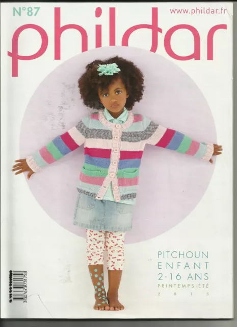 Livre Catalogue Tricot Crochet Enfant Phildar N° 87