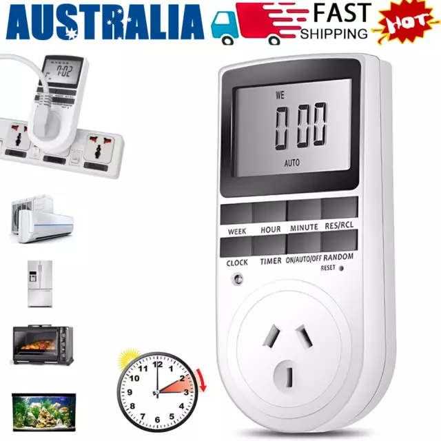 Digital Timer Switch Socket Electric Programmable Power 240V AU Plug Clock