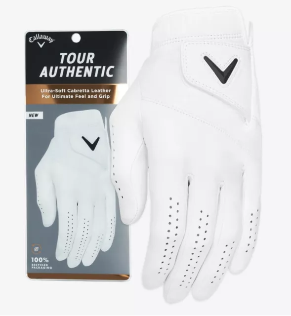 Callaway Tour Authentic Mens Golf Gloves - New! (RH - for Left Golfer)