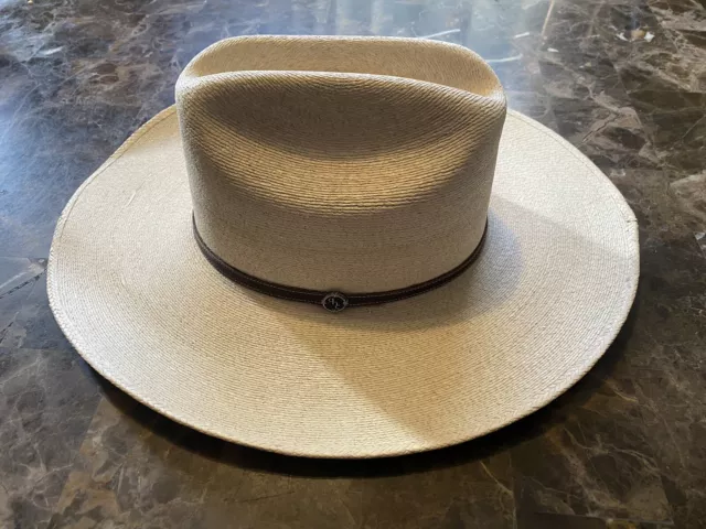 ATWOOD HAT CO. MARFA Straw Western Hat Long Oval 7X 7 1/4 Cowboy Rodeo Resistol