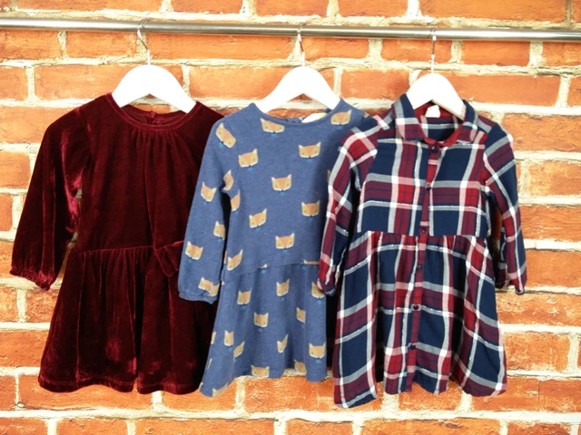 BABY GIRL BUNDLE AGE 12-18 MONTHS JOHN LEWIS H&M etc LONG SLEEVE DRESS SET 86CM