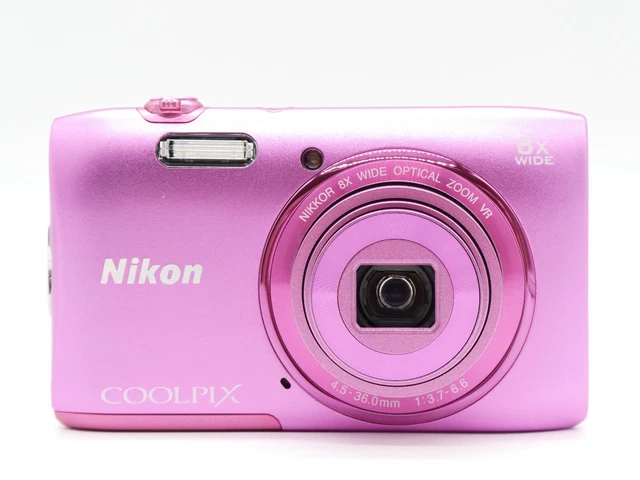 READ [NEAR MINT IN BOX] Nikon COOLPIX S3600 Pink 20.0MP Digital Camera JAPAN