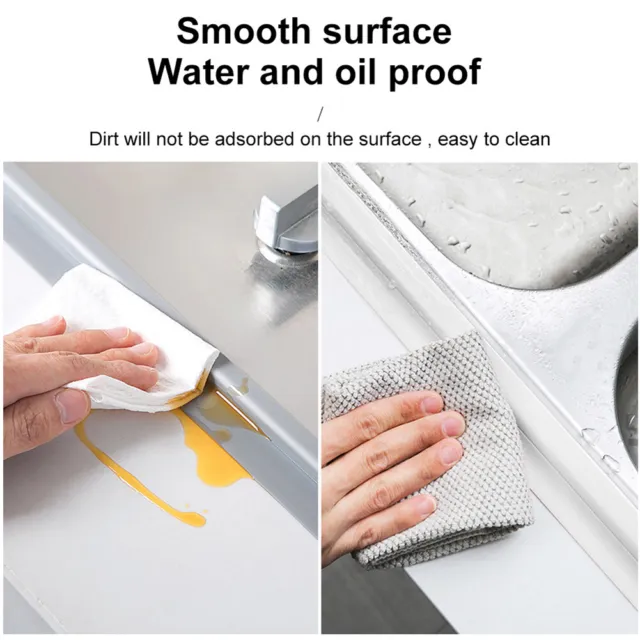 fr PVC Caulk Strip Anti-Collision Sealing Caulk Tape for Bath Accessories (White