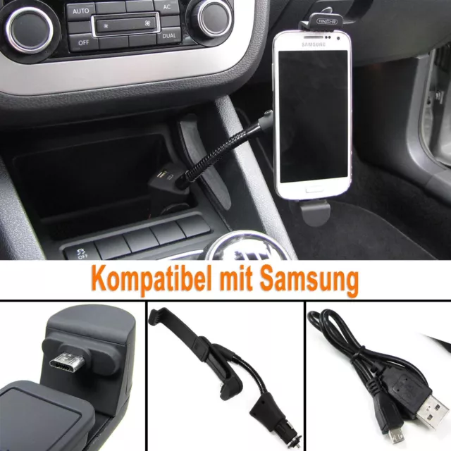 AKTIVE KFZ AUTO Handy Halterung mit Ladestation für Samsung S4 S5 S6 S7 A3  A5 EUR 10,30 - PicClick FR