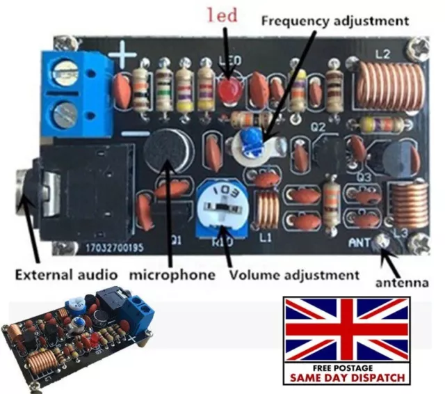 FM Wireless Microphone DIY Kits Suites FM Radio Transmitter 1.5-9V 85-115MHz