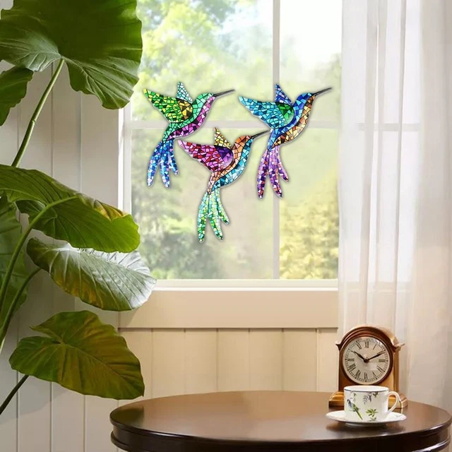 1pc Metall Vogel Wandkunst Skulptur Außen Wandbehang Deko Garten Heim Neues