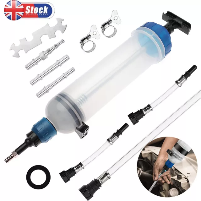 1.5L Oil Pump Suction Vacuum Transfer Hand Syringe Gun Gearbox Extractor Tool UK