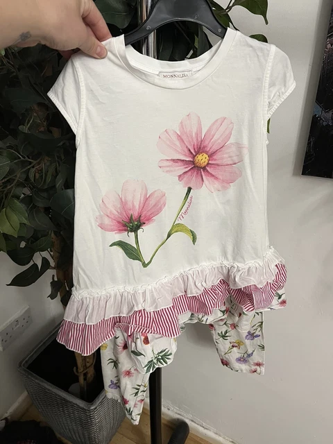 Set outfit bambina 6 anni Monnalisa top e leggings (d)