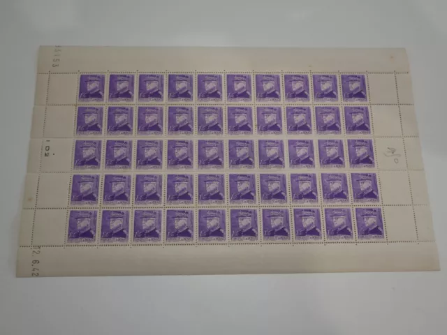 Monaco Feuille Complete 50 Timbres N°230 Neufs**. Bonne Valeur