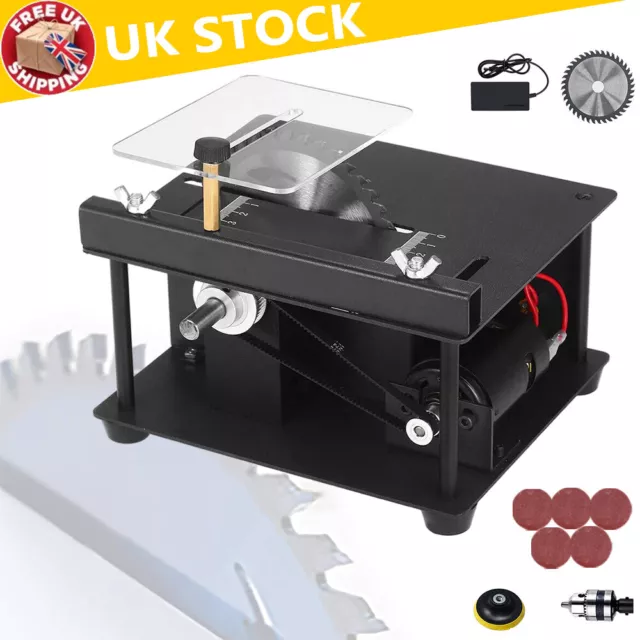 DIY Multifunctional Mini Table Saw+Blade Woodworking Bench Cutting Machine Set