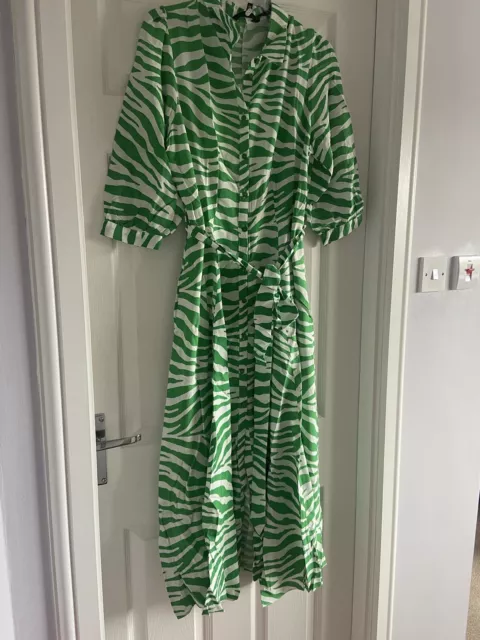 Bnwt Next Myleene Klass Green/White Shirt Dress Size 14 Rrp £50