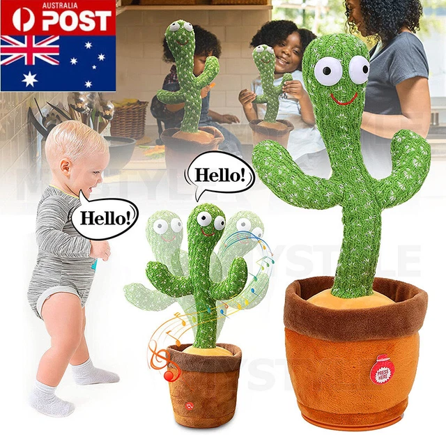 Rechargeable Talking Toy Dancing Cactus Shake Doll Speak Sound Record Repeat AU