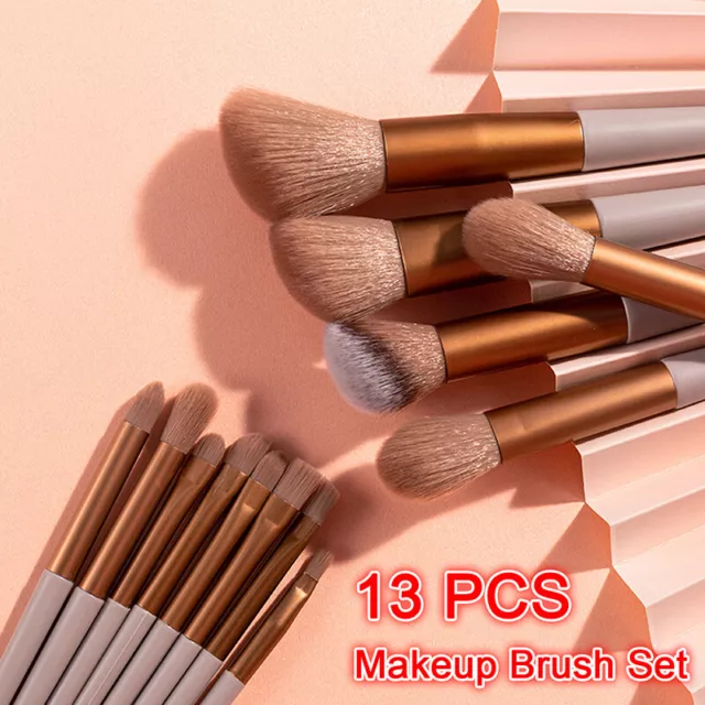 13 pièces Ensemble de pinceaux de maquillage professionnel Fond de teint beauté