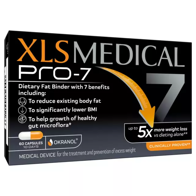 XLS Medical PRO-7 5 veces más cápsulas de pérdida de peso versus dieta | Reduce la grasa corporal