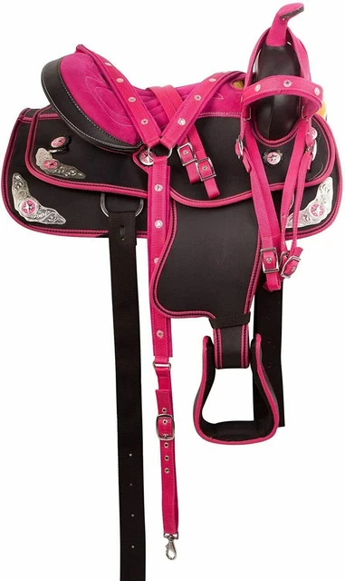 Nouvelle taille de selle synthétique Western Barrel Racing Horse (10 "à...