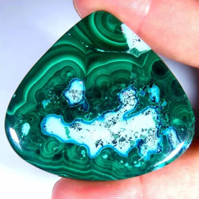 116.70Cts.100%Natural Big Malachite Chrysocolla Heart Cab 45x48x5mm Top Gemstone