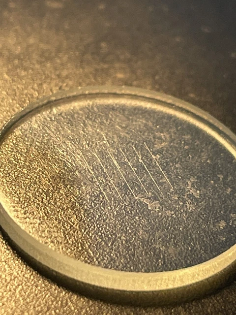 Microscope Glass Reticle with 5x5 Grid, 20mm Diameter