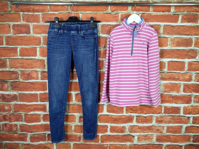 Girls Bundle Age 9-10 Years Gap Joules Pull On Denim Jeans 1/4 Zip Pullover 40Cm