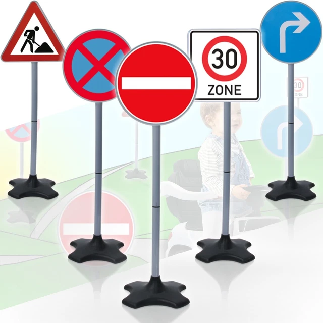 Verkehrsschilder-Set 80-tlg. - Mit Mini-Ampeln Für Rollenspiel & Lernspaß