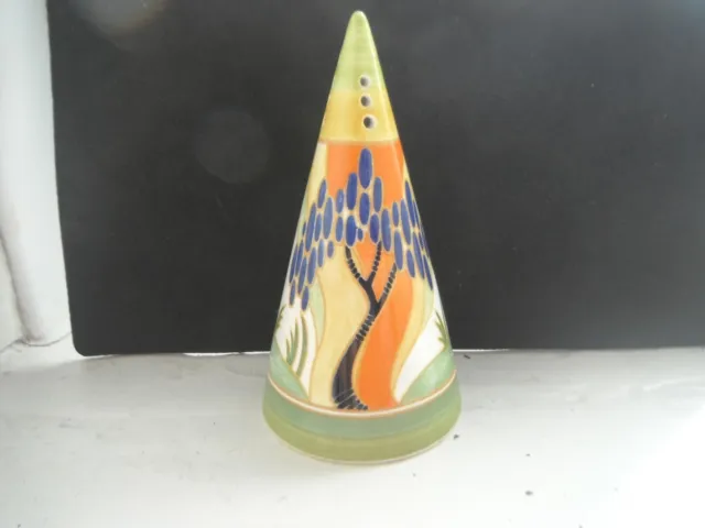 CLARICE CLIFF  "WINDBELLS"  SUGAR SHAKER  by  WEDGWOOD  - SUPER CONDITION