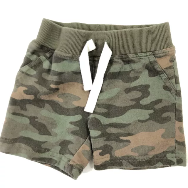 Carters Shorts Baby Boy 6 Month Green Camo Camouflage Pull On Cotton Outdoors