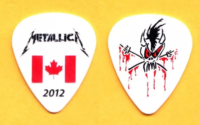Metallica Kirk Hammett Scary Guy Canada White Guitar Pick - 2012 Tour