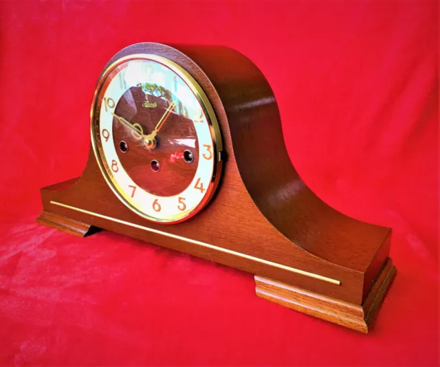 Old Vintage Westminster Hermle Mantel Clock 8 Day Movement 3