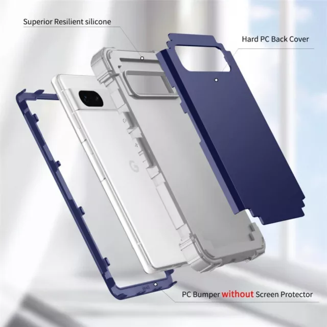 For Google Pixel 7A 6A 7 6 Pro 5A 4A 3A XL Case Shockproof Heavy Duty Hard Cover 2