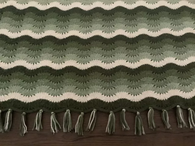 Vintage Stunning Handmade Crochet Throw Afghan Blanket 83 X 84