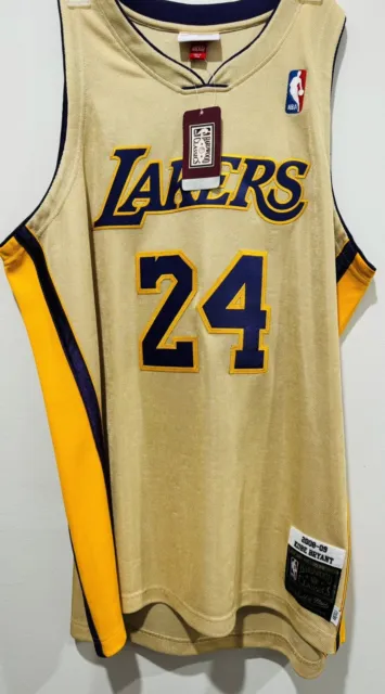 Mitchell & Ness Los Angeles Lakers Kobe Bryant Gold Premium Authentic Jersey48XL