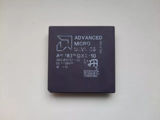 486DX2-50 AMD Am486 DX2-50 A80486DX2-50, Vintage CPU, GOLD