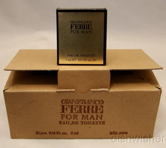 Gianfranco Ferre Homme Gff Eau De Toilette 12 Pack Mini .473ml @ Neu Nib Vntg