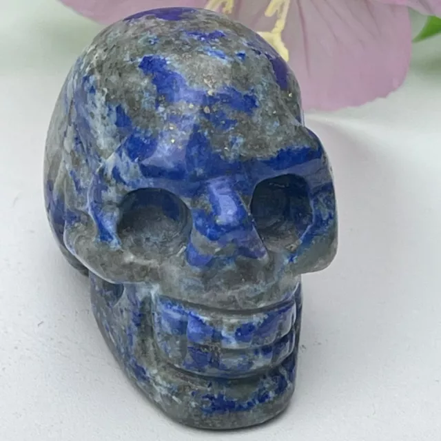 1.5'' Natural Lapis Lazuli  Quartz Carved  Crystal Skull Reiki Healing.1pc