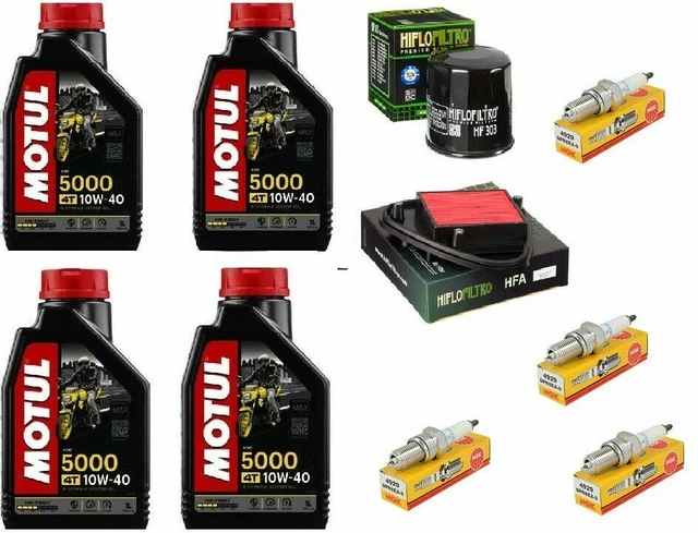 Kit Tagliando Honda VT Shadow VLX 600 - 4L Olio 10W40 + Filtro Olio HIFLO HF303, 1995-1998 - Foto 3
