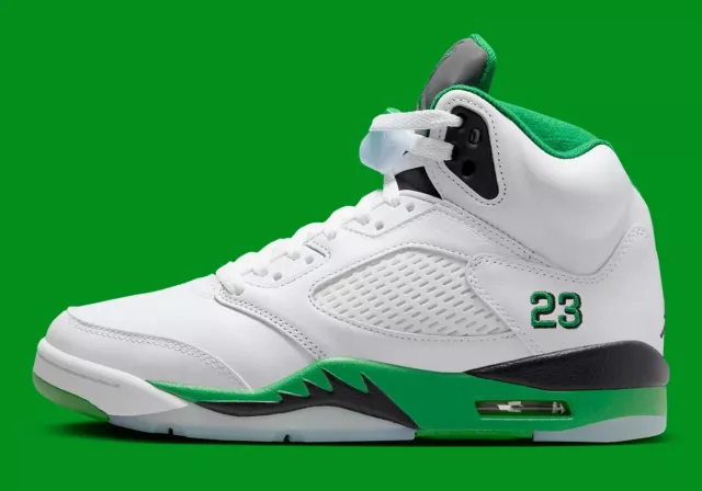 Nike Air Jordan 5 Lucky Green White Black Sneakers DD9336-103 Women's Sizes NEW