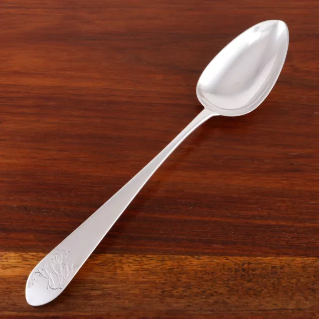 Teunis Denyse Dubois Nyc Coin Silver Serving Spoon Pointed End 1790S Mono Gjr