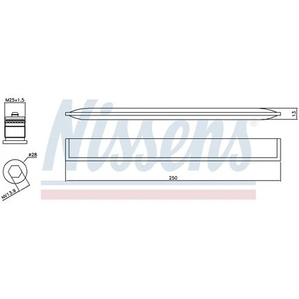 Nissens 95450 A/C Receiver Drier For Volkswagen Water