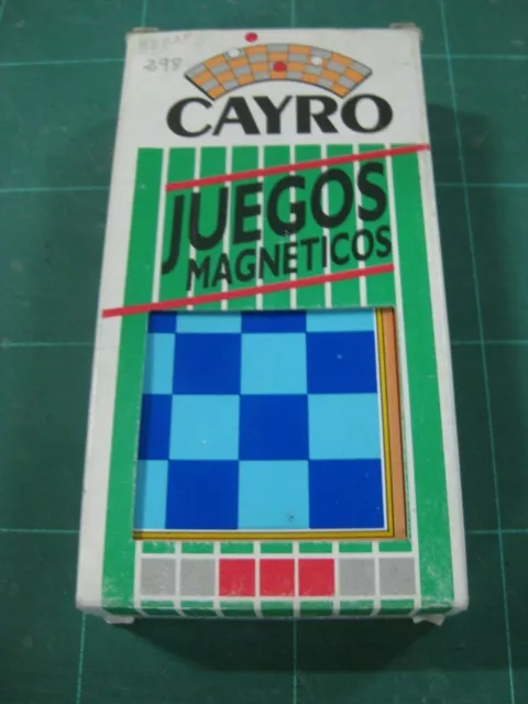 Vintage Cayro Juego Magnetico Damas,Años 70,Made In Spain,Antiguo Stock.nuevo.