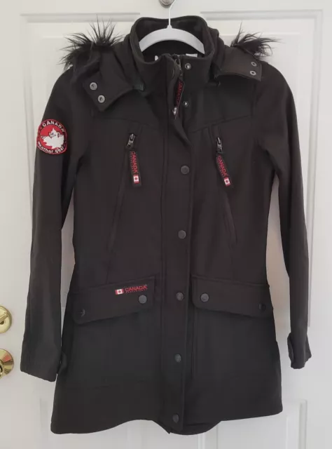 CANADA WEATHER GEAR Women's Black Fleece Lined Waterproof Jacket Coat ...